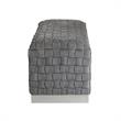 Posh Living Michirin Woven Velvet Bench in Gray/Chrome