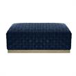 Posh Living Michirin Woven Velvet Bench in Navy/Gold