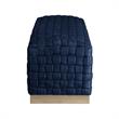 Posh Living Michirin Woven Velvet Bench in Navy/Gold