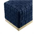 Posh Living Michirin Woven Velvet Bench in Navy/Gold