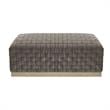 Posh Living Michirin Woven Velvet Bench in Taupe/Gold