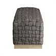 Posh Living Michirin Woven Velvet Bench in Taupe/Gold