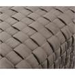 Posh Living Michirin Woven Velvet Bench in Taupe/Gold