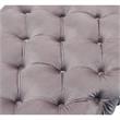 Posh Living Dia Button Tufted Velvet Bench with Metal Legs in Lilac/Gold