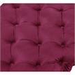 Posh Living Dia Button Tufted Velvet Bench with Metal Legs in Fuchsia/Gold