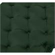 Posh Living Dia Button Tufted Velvet Bench with Metal Legs in Hunter Green/Gold