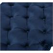 Posh Living Dia Button Tufted Velvet Bench with Metal Legs in Navy Blue/Gold