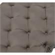 Posh Living Dia Button Tufted Velvet Bench with Metal Legs in Taupe/Gold