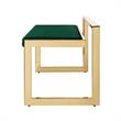 Posh Living Camilo Velvet and Stainless Steel Base Bench in Green/Gold