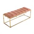 Posh Living Markus Tufted Velvet Bench in Blush Pink/Gold