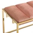 Posh Living Markus Tufted Velvet Bench in Blush Pink/Gold