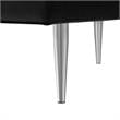 Posh Living Darian Tufted Velvet Bench with Metal Legs in Black/Chrome