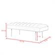 Posh Living Darian Tufted Velvet Bench with Metal Legs in Black/Chrome
