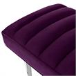 Posh Living Darian Tufted Velvet Bench with Metal Legs in Purple/Chrome