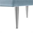 Posh Living Darian Tufted Velvet Bench with Metal Legs in Blue/Chrome