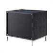 Posh Living Stella 3-Drawer Nightstand with Metal Base in Black/Chrome