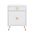 Posh Living Petrocchio Single Drawer/Door Nightstand in White