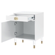 Posh Living Petrocchio Single Drawer/Door Nightstand in White