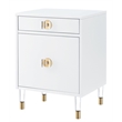 Posh Living Petrocchio Single Drawer/Door Nightstand in White