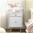 Posh Living Petrocchio Single Drawer/Door Nightstand in White