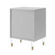 Posh Living Petrocchio Single Drawer/Door Nightstand in Light Gray