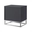 Posh Living Stefano 2-Drawer Nightstand with Metal Base in White/Gold