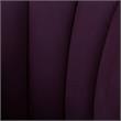 Posh Living Blaze Velvet Upholstered Barrel Back Accent Chair in Purple/Chrome