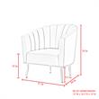 Posh Living Blaze Velvet Upholstered Barrel Back Accent Chair in Purple/Chrome