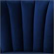 Posh Living Damari Tufted Velvet Wingback Accent Chair in Navy Blue