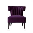 Posh Living Damari Tufted Velvet Wingback Accent Chair in Purple