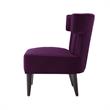 Posh Living Damari Tufted Velvet Wingback Accent Chair in Purple