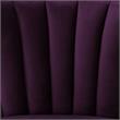 Posh Living Damari Tufted Velvet Wingback Accent Chair in Purple