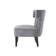 Posh Living Damari Tufted Velvet Wingback Accent Chair in Gray