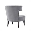 Posh Living Damari Tufted Velvet Wingback Accent Chair in Gray