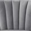 Posh Living Damari Tufted Velvet Wingback Accent Chair in Gray