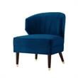 Posh Living Shepherd Velvet Accent Chair in Navy Blue