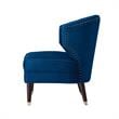Posh Living Shepherd Velvet Accent Chair in Navy Blue
