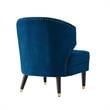Posh Living Shepherd Velvet Accent Chair in Navy Blue
