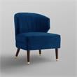 Posh Living Shepherd Velvet Accent Chair in Navy Blue