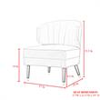 Posh Living Shepherd Velvet Accent Chair in Navy Blue