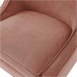 Posh Living Juelz Velvet Swooped Arm Accent Chair in Blush Pink