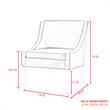 Posh Living Juelz Velvet Swooped Arm Accent Chair in Blush Pink