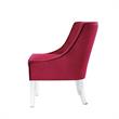 Posh Living Juelz Velvet Swooped Arm Accent Chair in Hot Pink