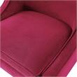 Posh Living Juelz Velvet Swooped Arm Accent Chair in Hot Pink
