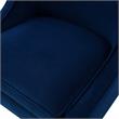 Posh Living Juelz Velvet Swooped Arm Accent Chair in Navy