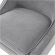 Posh Living Juelz Velvet Swooped Arm Accent Chair in Light Gray