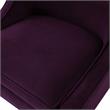 Posh Living Juelz Velvet Swooped Arm Accent Chair in Purple