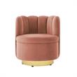 Posh Living Marcel Velvet Accent Chair in Blush Pink/Gold