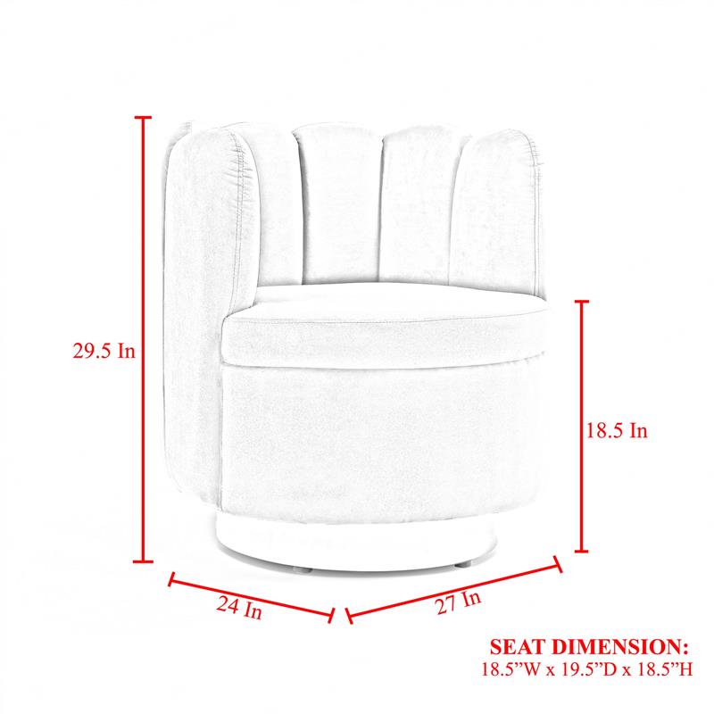 Posh Living Marcel Velvet Accent Chair in Blush Pink/Gold