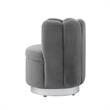 Posh Living Marcel Velvet Accent Chair in Light Gray/Chrome